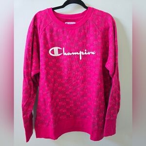 Champion Women's Fuchsia Logo Sweater